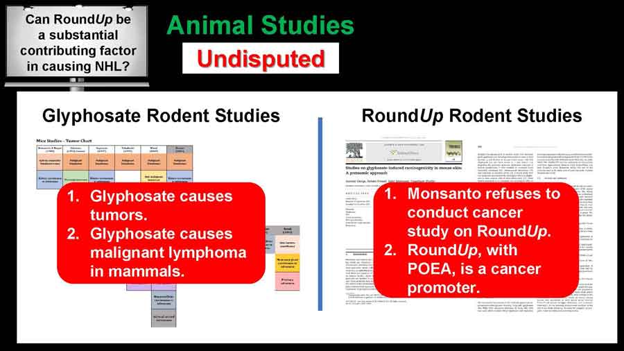 George study, it actually says glyphosate 40 percent POEA. 